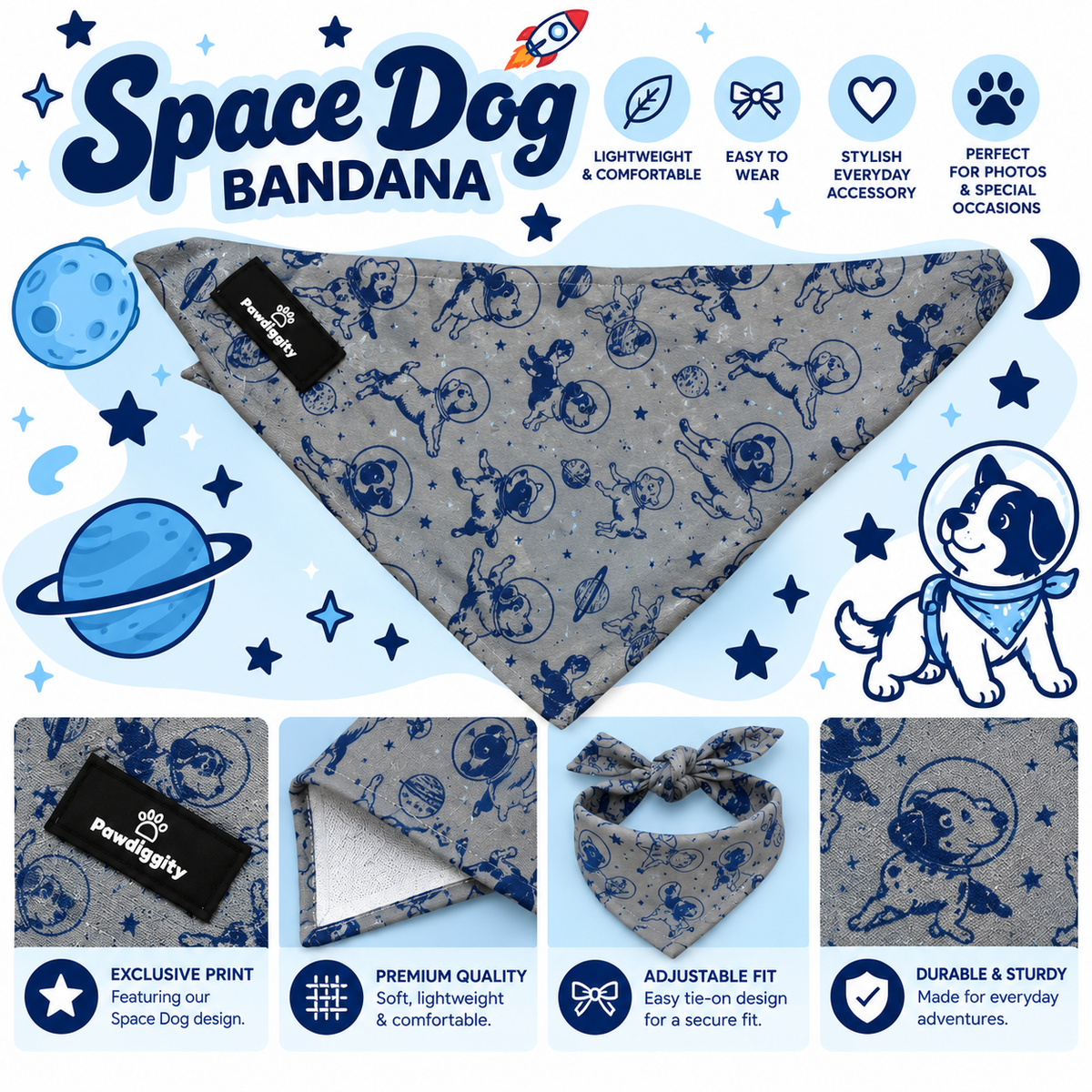 Space Dog Bandana