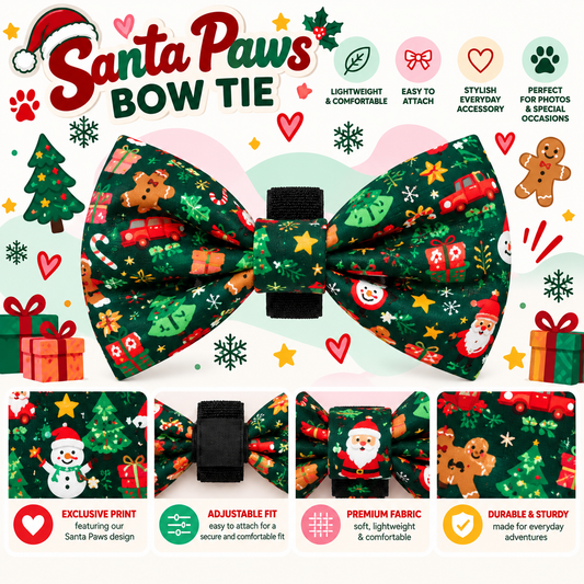Santa Paws Bow Tie