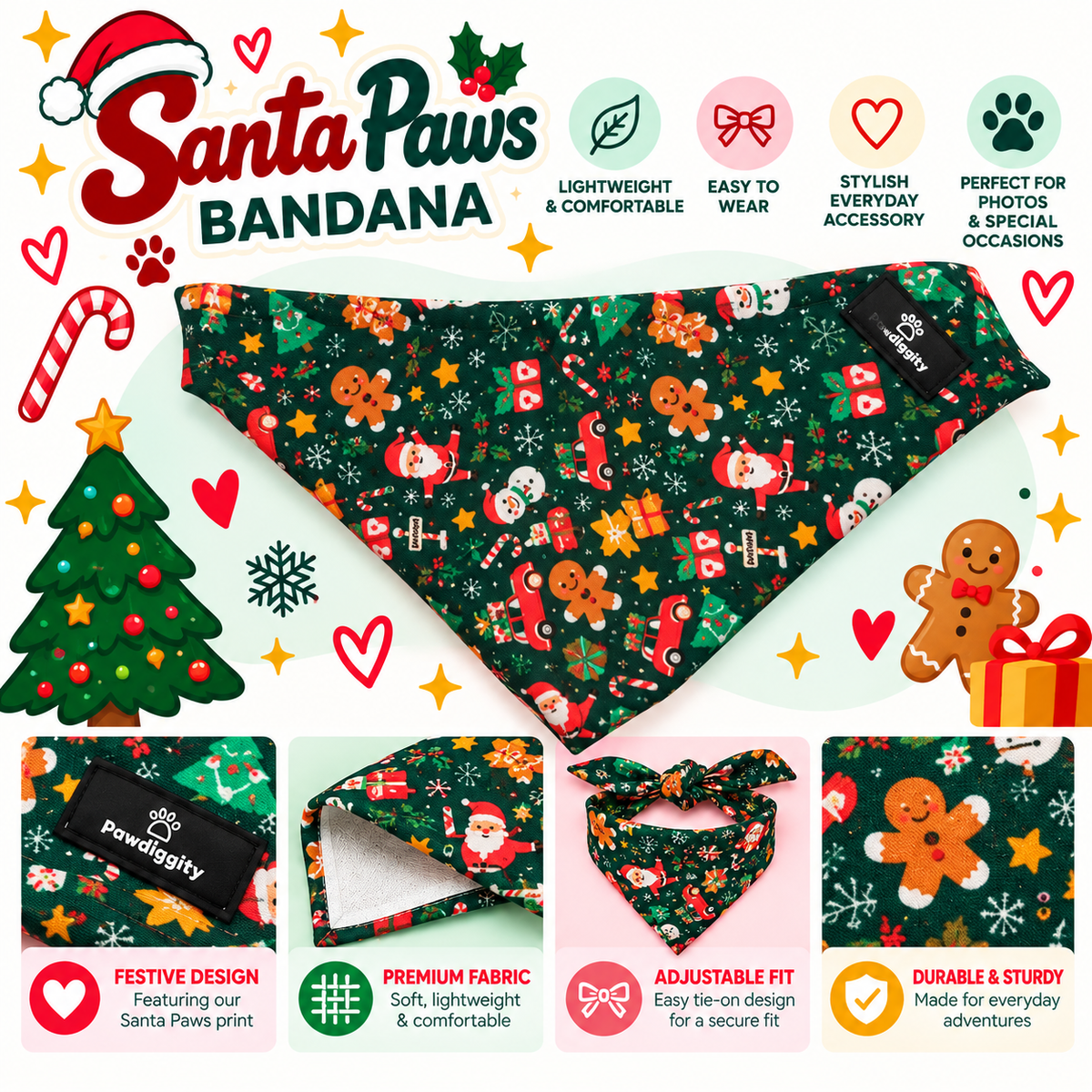 Santa Paws Bandana